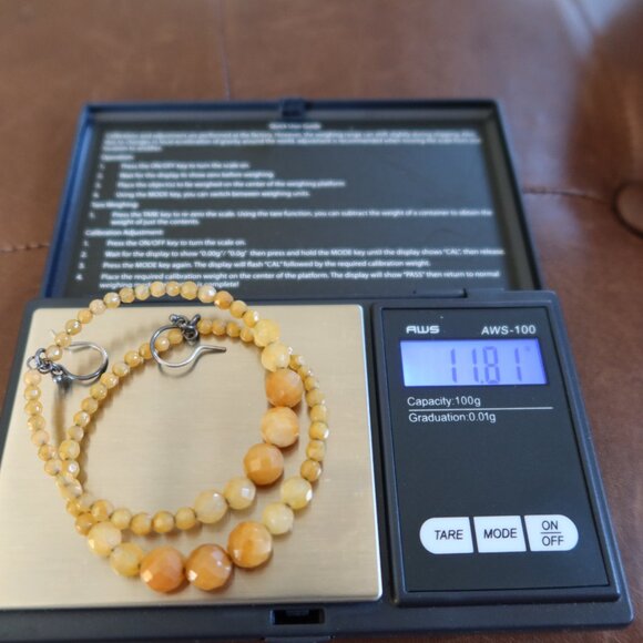 Chan Luu faceted Yellow Jade (70+) front facing hoops earrings 2" long drops - Picture 14 of 14